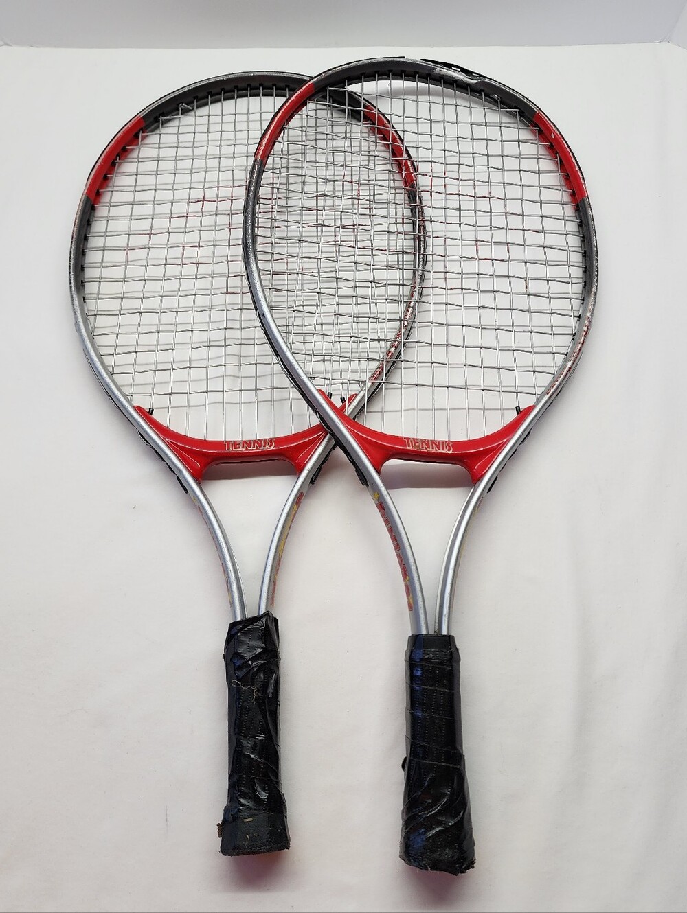 2pc Junior 21 Red and Silver Tennis Rackets